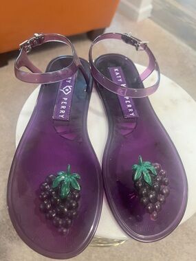Katy Perry Collections Purple Jelly Grape Ankle-Strap Sandals